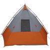 vidaXL Tipi Tent with Roof Grey and Orange 383 x 338 x 217 cm Taffeta