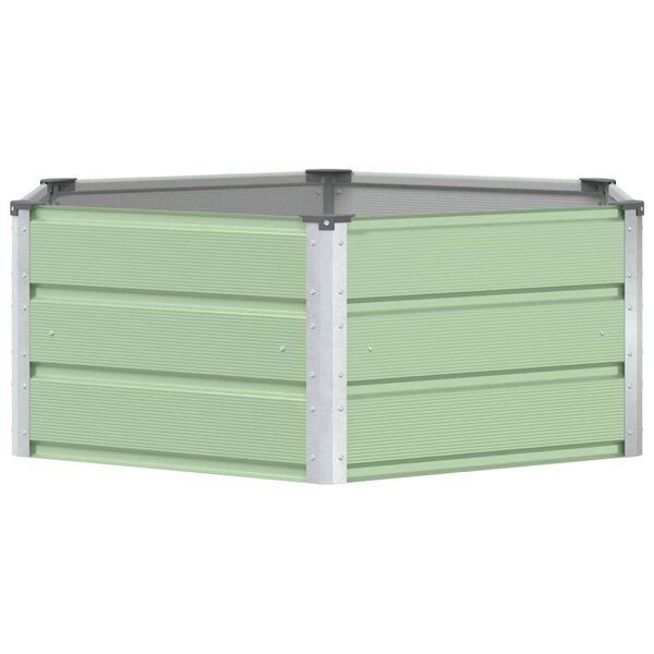 vidaXL Planter Pastel Green 129 x 129 x 45 cm Steel