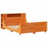 vidaXL Bed Frame without Mattress Wax Brown 140x200 cm Solid Wood Pine