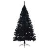 vidaXL Artificial Pre-lit Christmas Tree Black 210 cm PVC