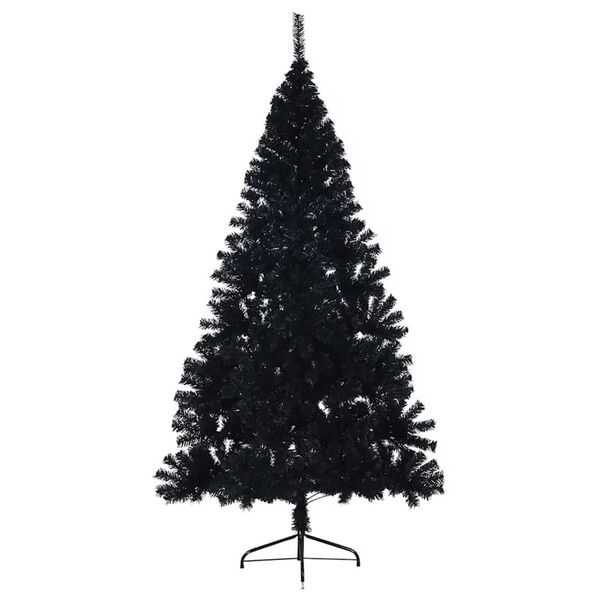 vidaXL Artificial Pre-lit Christmas Tree Black 210 cm PVC