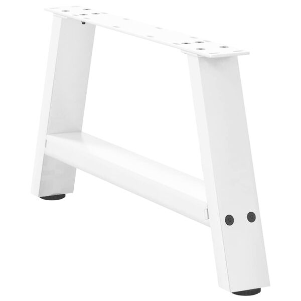 vidaXL Coffee Table Legs A-Shaped 2 pcs White&nbsp;60x(30-31) cm Steel