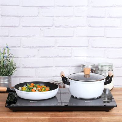 Livoo Stewpot with Wooden Handles 24 cm 5 L White