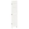 vidaXL Room Divider 6 Panels White Solid Wood Paulownia