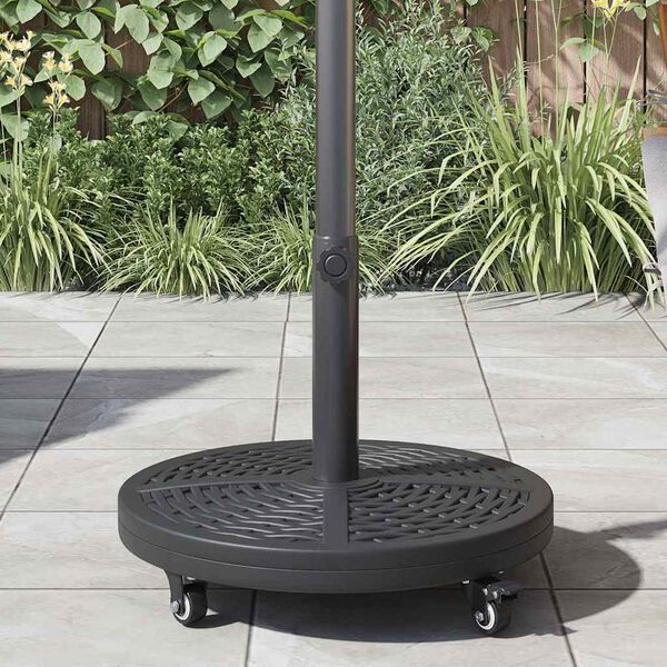 vidaXL Parasol Base Art Deco Black Ø 45 x 39.5 cm Iron