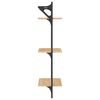 vidaXL 3-Tier Wall Shelves with Bars 2 pcs Sonoma Oak 30x25x100 cm