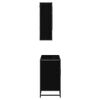vidaXL Bathroom Furniture Set 2 pcs Black Oak Engineered Wood