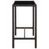 vidaXL Garden Bar Table Brown 130x60x110 cm Poly Rattan and Glass