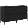vidaXL Sideboards 2 pcs Black Oak 60 x 35 x 70 cm Engineered Wood