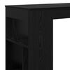 vidaXL Bar Table Black Oak 102 x 50 x 103.5 cm Engineered Wood