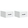 vidaXL Wall-Mounted Bedside Cabinet 2 pcs White 34.5 x 33 x 20 cm