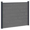 vidaXL Fence Panel WPC and Aluminium Grey