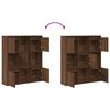 vidaXL Bookcase Brown Oak 89x24x101.5 cm Engineered Wood
