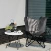Lesli Living Butterfly Chair Buffalo 75x75x87 cm Black
