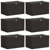 vidaXL Storage Box 6 pcs Anthracite 60 x 43 x 35 cm Non-woven fabric
