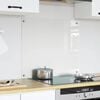 vidaXL Kitchen Backsplash Transparent 70 x 60 cm Tempered Glass