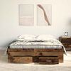 vidaXL Bed Frame with Drawers Old wood 120 x 200 cm Engineered wood