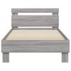 vidaXL Bed Frame without Mattress with LED Lights Grey Sonoma 90x190 cm Single