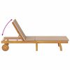 vidaXL Sun Lounger Reclining with Cushion Taupe Solid Acacia Wood