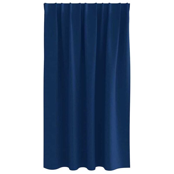 vidaXL Blackout Curtains with Rings Dark Blue Polyester
