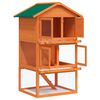vidaXL Outdoor Rabbit Hutch Small Animal House Pet Cage 3 Layers Wood
