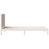 vidaXL Extra Long Bed Frame without Mattress White 100x220 cm Solid Wood