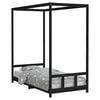vidaXL Kids Bed Frame Black 90x190 cm Solid Wood Pine