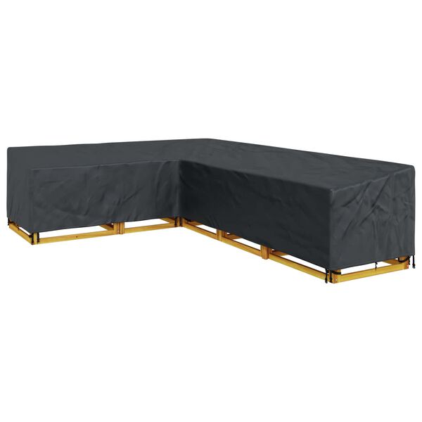vidaXL Furniture Cover Black 355 x 275 x 80 cm 210D Oxford Fbric