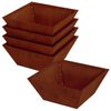 vidaXL Garden Planter 5 pcs Rusty 40 x 40 x 15 cm Weathering Steel