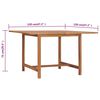 vidaXL Garden Table 120x120x75 cm Solid Teak Wood