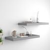vidaXL Floating Wall Shelves 2 pcs Grey 60x23.5x3.8 cm MDF
