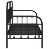 vidaXL Daybed Frame with Headboard Black 80 x 200 cm Steel