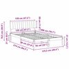 vidaXL Bed frame White and light grey 120 x 200 cm Solid pine wood