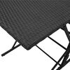 vidaXL 7 Piece Garden Dining Set with Cushions Black Poly Rattan