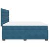 vidaXL Box Spring Bed with Mattress Blue 200x200 cm Velvet