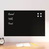 vidaXL Wall-mounted Magnetic Board Black 80x50 cm Tempered Glass