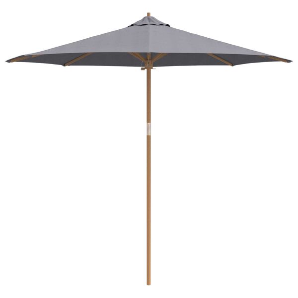 vidaXL Garden Parasol Dark Grey &Oslash; 270 x 260 cm Bamboo