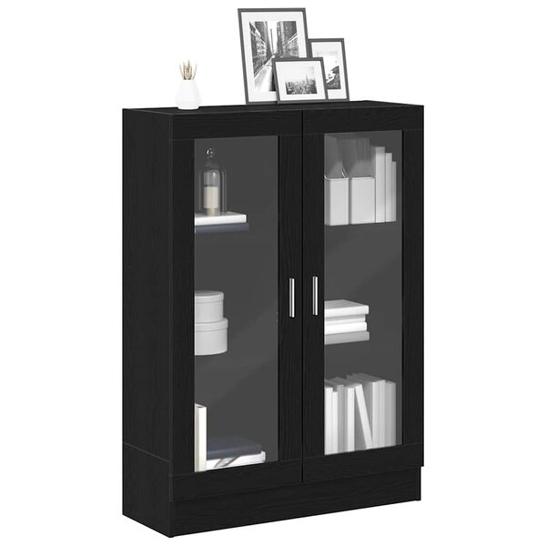 vidaXL Book Cabinet Black Oak 82.5x30.5x115 cm Engineered Wood