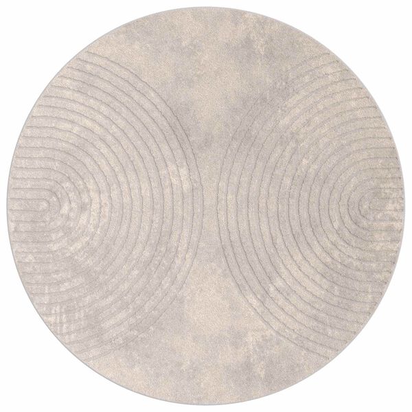 vidaXL Area Rugs Round Beige &Oslash; 120 CM