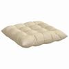 vidaXL Seat Cushions 2 pcs Cream 40 x 40 x 6 cm Fabric