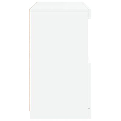 vidaXL Sideboard with LED Lights White 60x37x67 cm