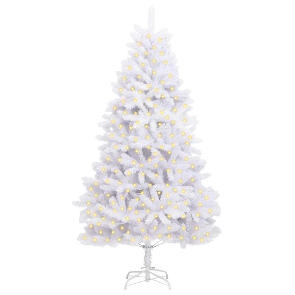 vidaXL Artificial Christmas Tree White 240 cm PVC and Metal