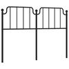 vidaXL Metal Replace Headboard Black 150 cm