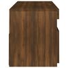 vidaXL TV Cabinet with LED Lights Brown Oak 120x35x40 cm