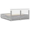 vidaXL Bed Frame Grey Sonoma 200 x 200 cm Engineered Wood