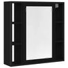 vidaXL Bathroom Mirror Cabinet Black Oak 60x16x60 cm Engineered Wood