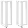 vidaXL Bar Table Legs T-Shaped&nbsp;2 pcs White 50x35x(90-91) cm Steel
