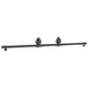 vidaXL Sliding Door Hardware Kit 200 cm Steel Black
