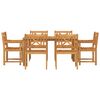 vidaXL Garden Dining Set 7 pcs Brown Solid Acacia Wood