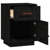 vidaXL Bedside Cabinets 2 pcs Black 40x34x55 cm Solid Wood Pine